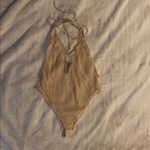 LE PETIT TROU BEIGE MESH BODY SUIT